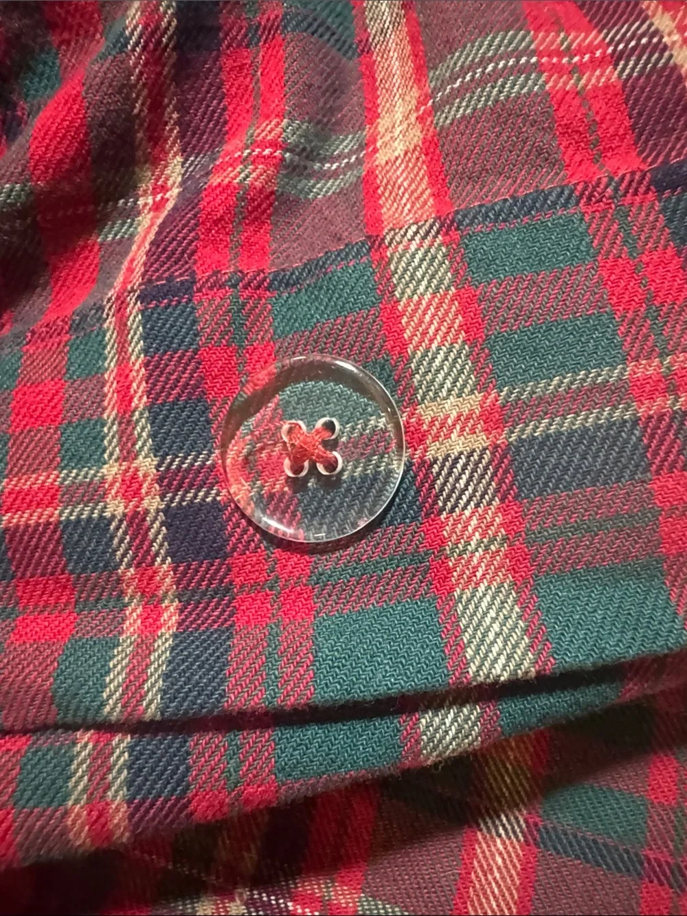 Pottery barn red tartan Plaid duvet Cover - Queen. New